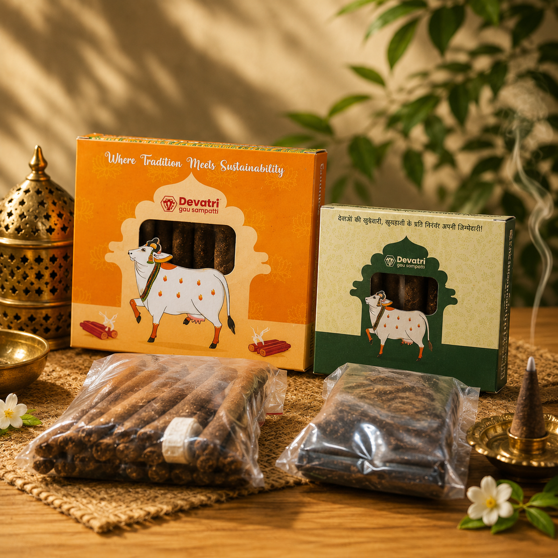 Devatri Dhoop Sticks & Dhoop Cones Combo with Stand