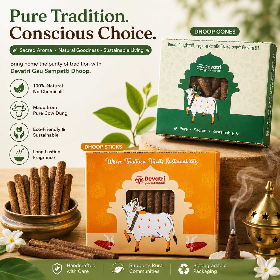 Devatri Dhoop Sticks & Dhoop Cones Combo with Stand