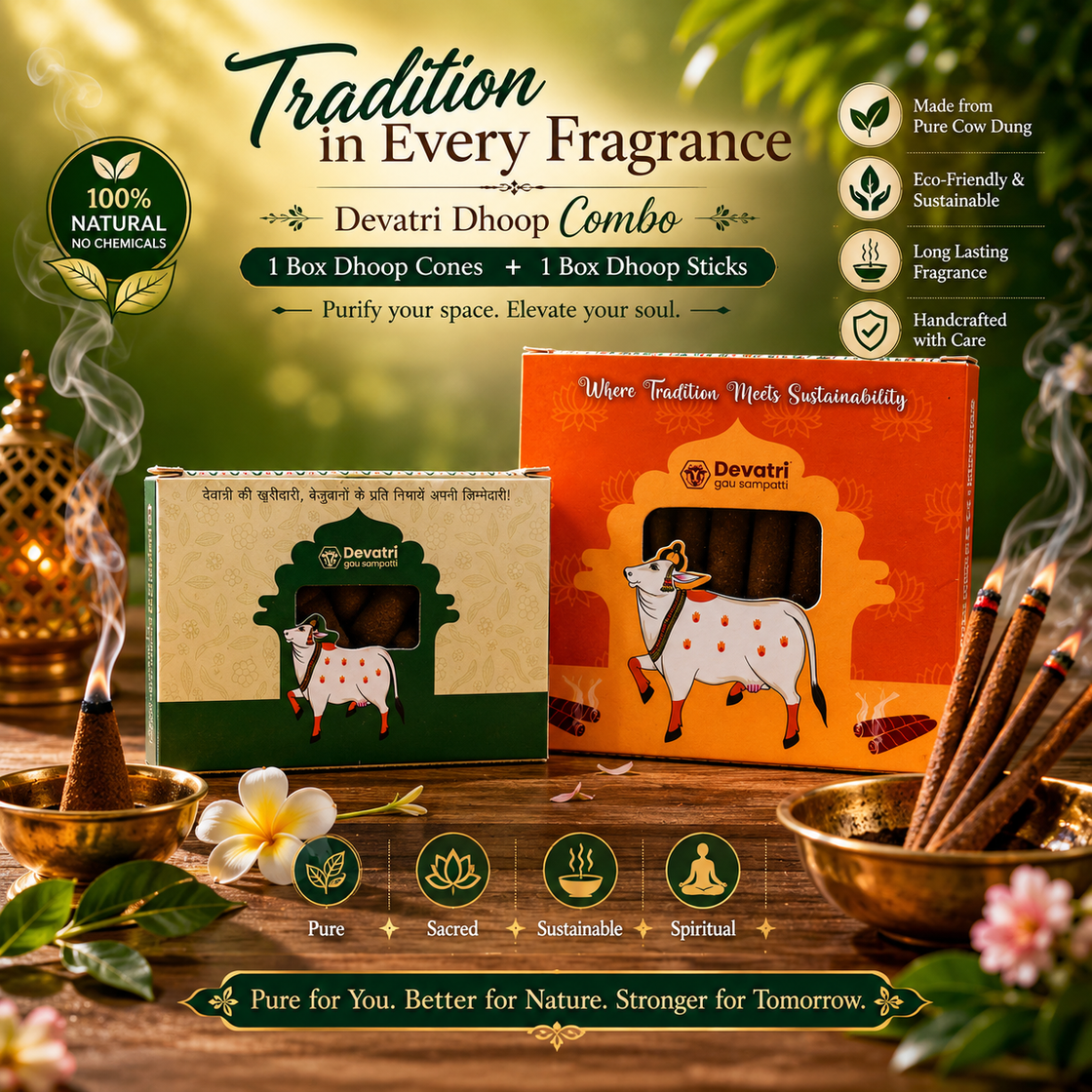 Devatri Dhoop Sticks & Dhoop Cones Combo with Stand